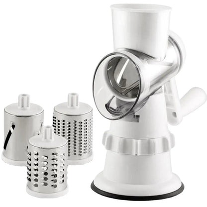 3-in-1 vegetable slicer: Versatile, hand-operated and space-saving