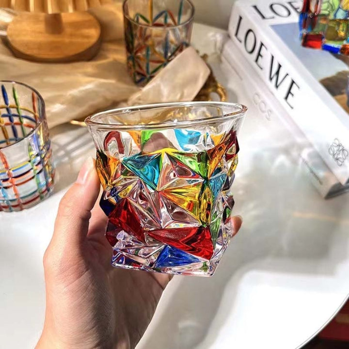 Hand painted crystal glasses