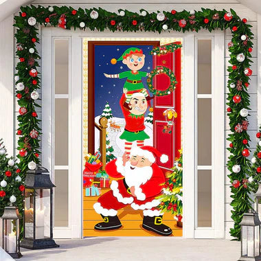 Festive Christmas Door Decoration