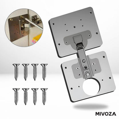 Plate for repairing door hinges