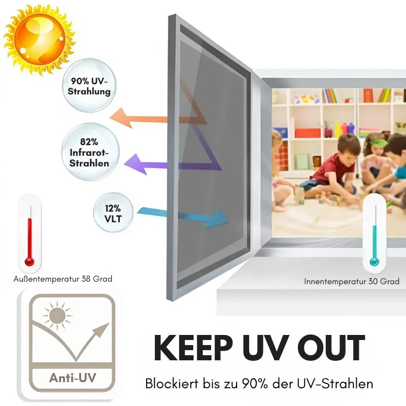 Heat-insulating privacy film for windows