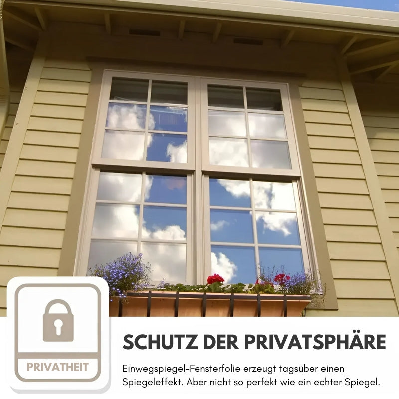 Heat-insulating privacy film for windows