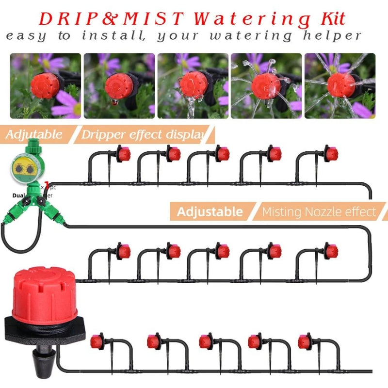 Adjustable irrigation drippers