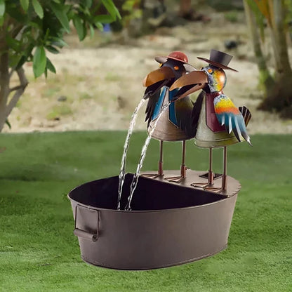 BeakFlow Garden Oasis: Enchanting water features for birds in a serene outdoor space