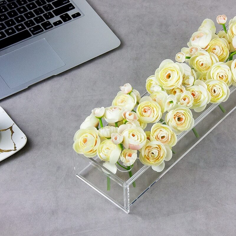 Clear acrylic flower vase